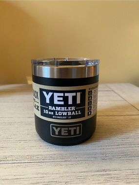 Yeti Rambler 10 oz Lowball - Black with Stainless Steel Rim